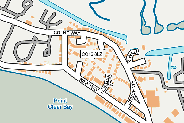 CO16 8LZ map - OS OpenMap – Local (Ordnance Survey)