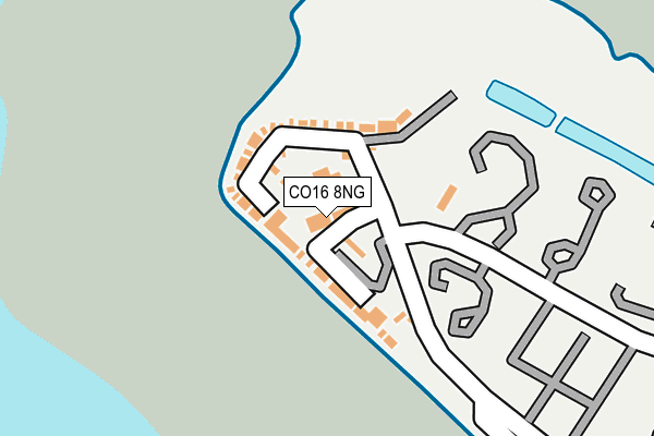 CO16 8NG map - OS OpenMap – Local (Ordnance Survey)