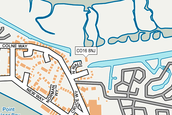 CO16 8NJ map - OS OpenMap – Local (Ordnance Survey)