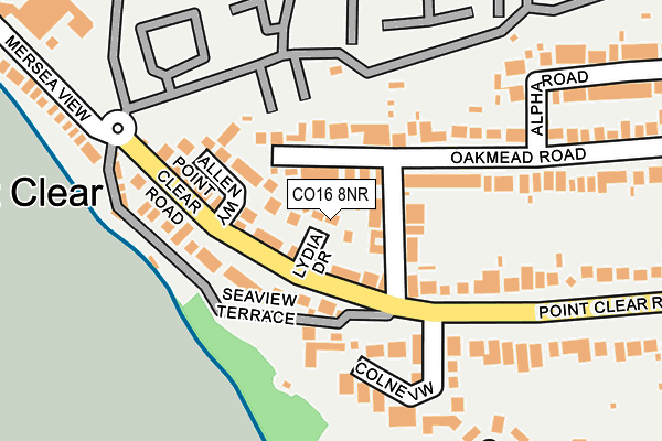 CO16 8NR map - OS OpenMap – Local (Ordnance Survey)