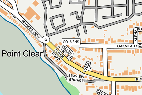 CO16 8NS map - OS OpenMap – Local (Ordnance Survey)