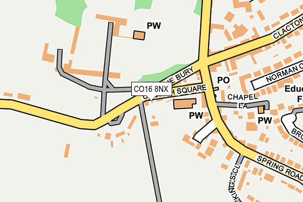 CO16 8NX map - OS OpenMap – Local (Ordnance Survey)