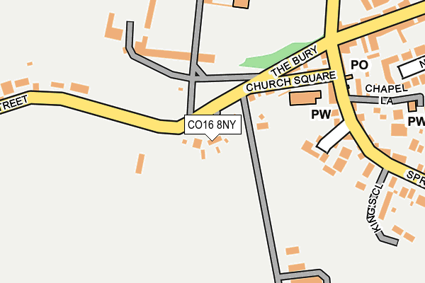 CO16 8NY map - OS OpenMap – Local (Ordnance Survey)