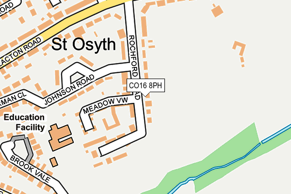 CO16 8PH map - OS OpenMap – Local (Ordnance Survey)