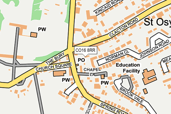 CO16 8RR map - OS OpenMap – Local (Ordnance Survey)