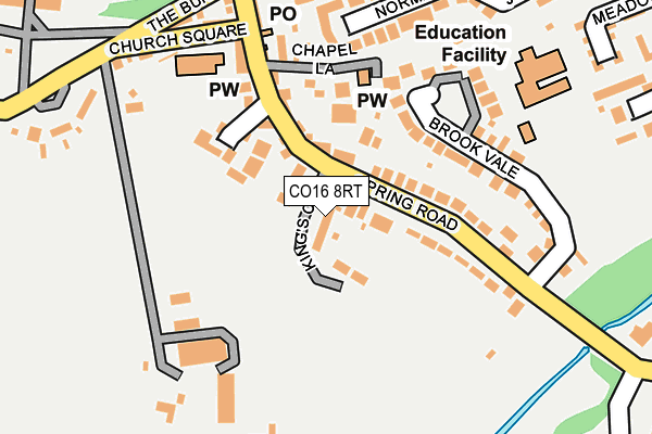 CO16 8RT map - OS OpenMap – Local (Ordnance Survey)
