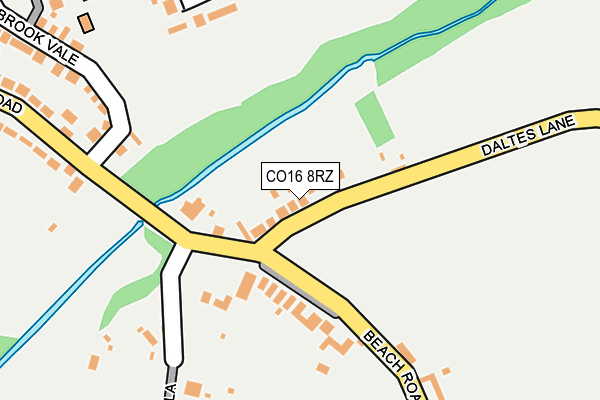 CO16 8RZ map - OS OpenMap – Local (Ordnance Survey)