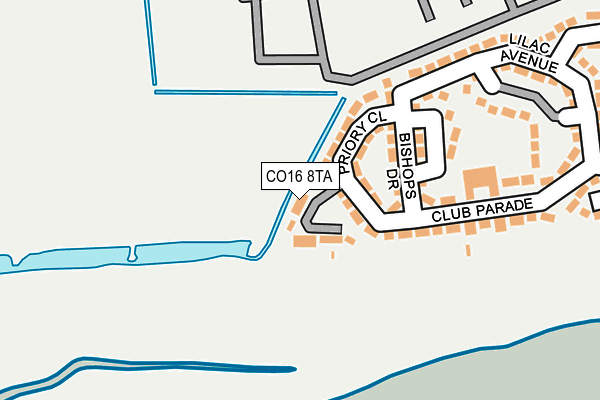 CO16 8TA map - OS OpenMap – Local (Ordnance Survey)