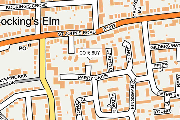 CO16 8UY map - OS OpenMap – Local (Ordnance Survey)