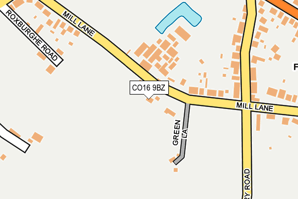 CO16 9BZ map - OS OpenMap – Local (Ordnance Survey)