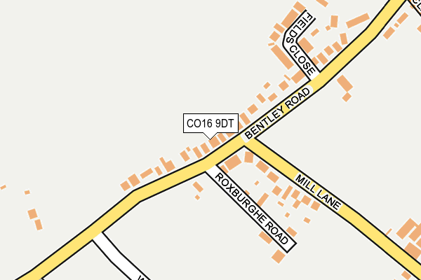 CO16 9DT map - OS OpenMap – Local (Ordnance Survey)