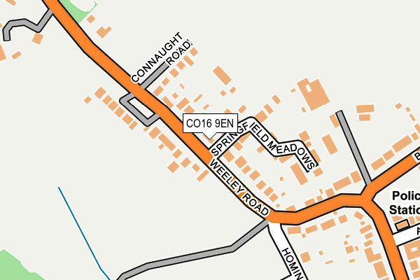 CO16 9EN map - OS OpenMap – Local (Ordnance Survey)
