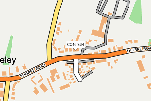 CO16 9JN map - OS OpenMap – Local (Ordnance Survey)