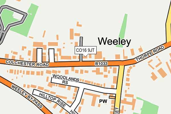Map of RAINBOW NURSERY (WEELEY) LLP at local scale