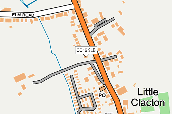 CO16 9LB map - OS OpenMap – Local (Ordnance Survey)