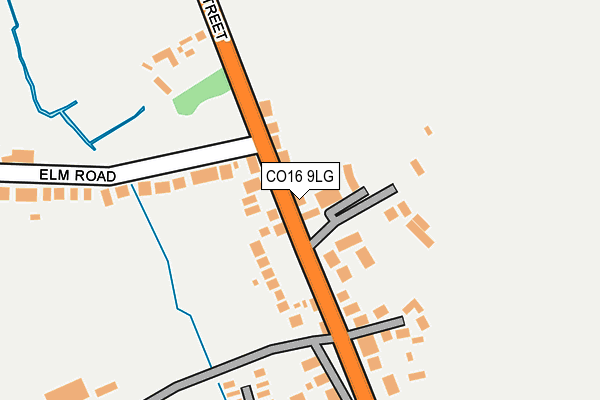 CO16 9LG map - OS OpenMap – Local (Ordnance Survey)