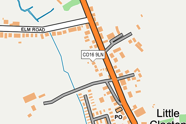 CO16 9LN map - OS OpenMap – Local (Ordnance Survey)