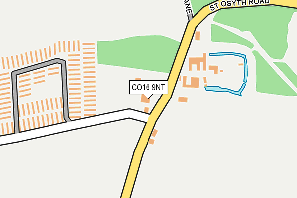 CO16 9NT map - OS OpenMap – Local (Ordnance Survey)