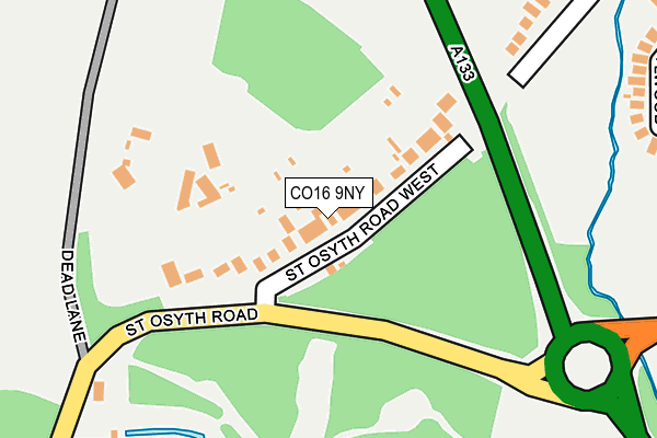 CO16 9NY map - OS OpenMap – Local (Ordnance Survey)
