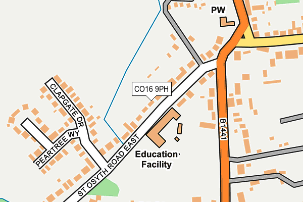 CO16 9PH map - OS OpenMap – Local (Ordnance Survey)