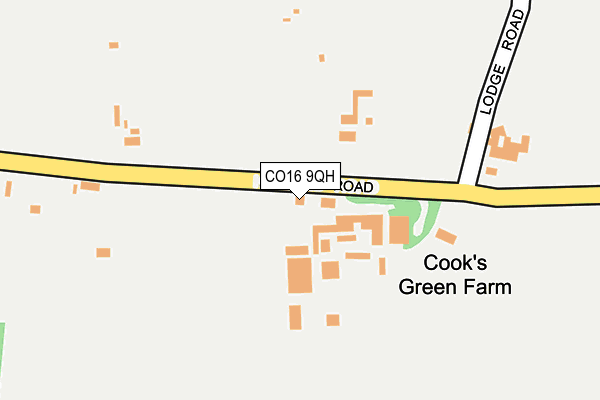 CO16 9QH map - OS OpenMap – Local (Ordnance Survey)