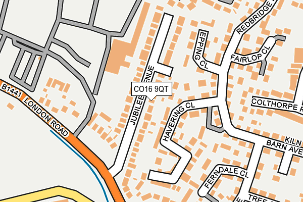 CO16 9QT map - OS OpenMap – Local (Ordnance Survey)