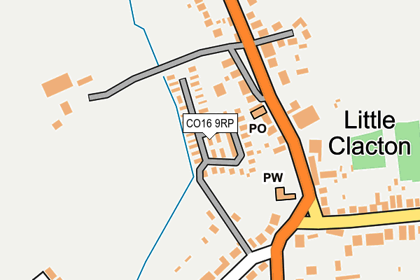 CO16 9RP map - OS OpenMap – Local (Ordnance Survey)