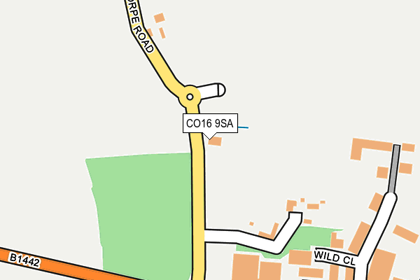 CO16 9SA map - OS OpenMap – Local (Ordnance Survey)