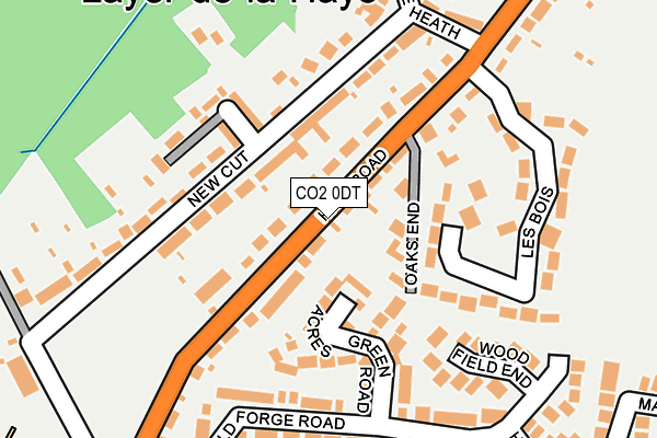CO2 0DT map - OS OpenMap – Local (Ordnance Survey)