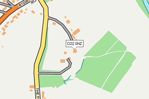 CO2 0HZ map - OS OpenMap – Local (Ordnance Survey)