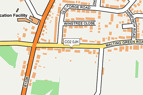 CO2 0JH map - OS OpenMap – Local (Ordnance Survey)