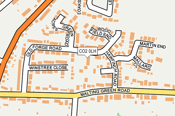 CO2 0LH map - OS OpenMap – Local (Ordnance Survey)