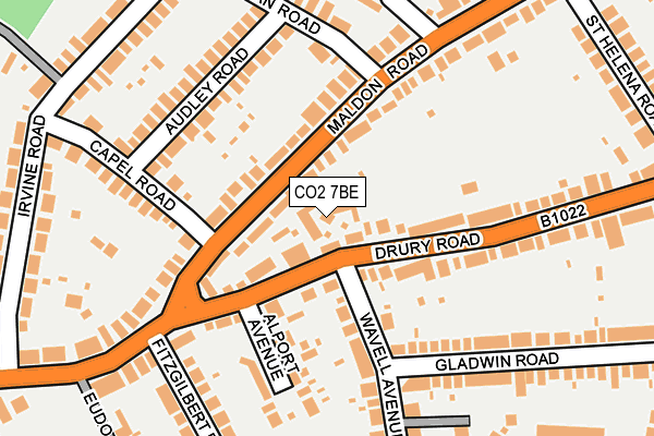 CO2 7BE map - OS OpenMap – Local (Ordnance Survey)