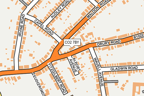 CO2 7BY map - OS OpenMap – Local (Ordnance Survey)