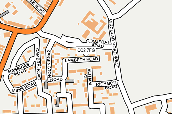 CO2 7FG map - OS OpenMap – Local (Ordnance Survey)