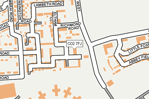 CO2 7FJ map - OS OpenMap – Local (Ordnance Survey)