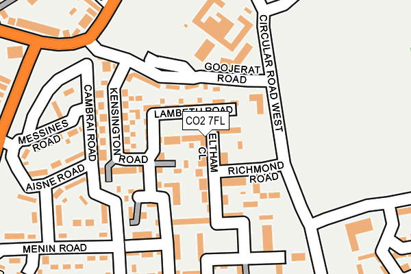 CO2 7FL map - OS OpenMap – Local (Ordnance Survey)