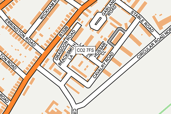 CO2 7FS map - OS OpenMap – Local (Ordnance Survey)