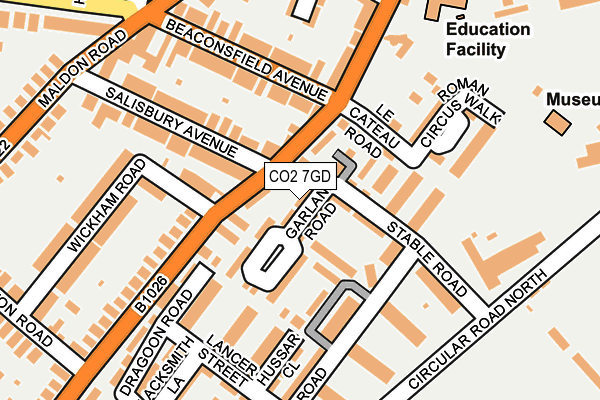 CO2 7GD map - OS OpenMap – Local (Ordnance Survey)