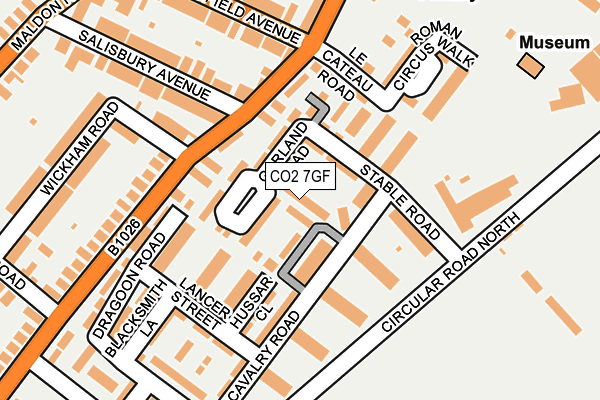 CO2 7GF map - OS OpenMap – Local (Ordnance Survey)