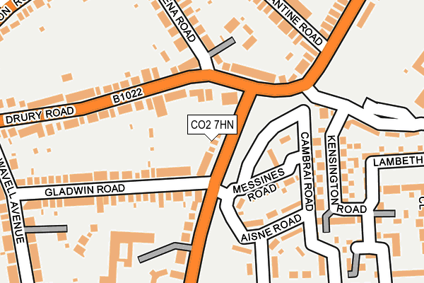 CO2 7HN map - OS OpenMap – Local (Ordnance Survey)