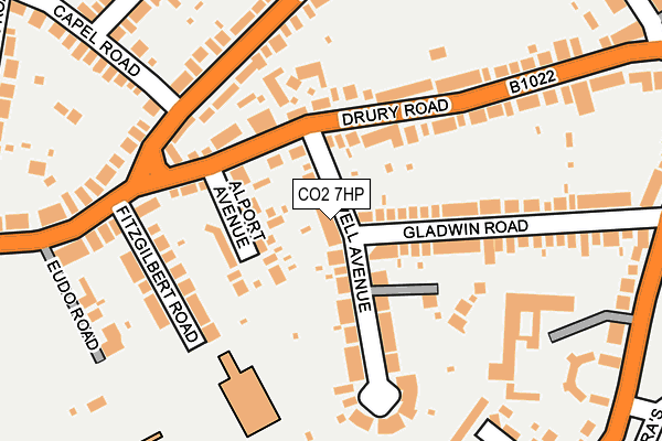 CO2 7HP map - OS OpenMap – Local (Ordnance Survey)