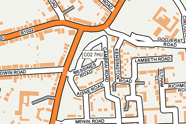 CO2 7HU map - OS OpenMap – Local (Ordnance Survey)