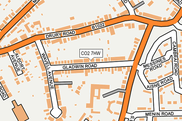 CO2 7HW map - OS OpenMap – Local (Ordnance Survey)