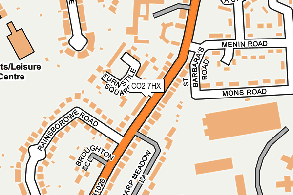 CO2 7HX map - OS OpenMap – Local (Ordnance Survey)