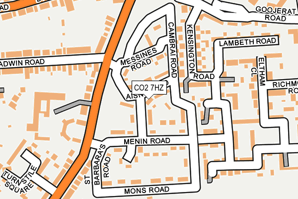 CO2 7HZ map - OS OpenMap – Local (Ordnance Survey)