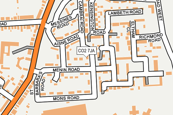 CO2 7JA map - OS OpenMap – Local (Ordnance Survey)