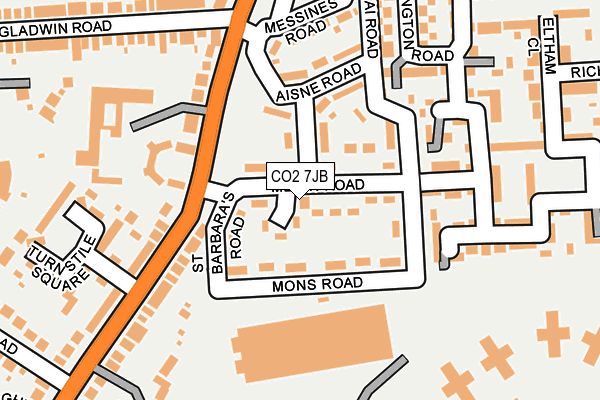 CO2 7JB map - OS OpenMap – Local (Ordnance Survey)