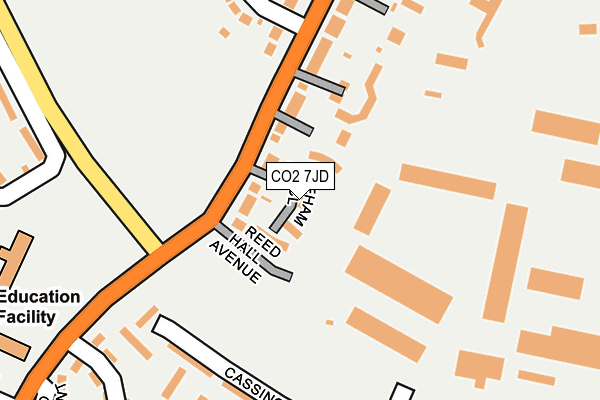 CO2 7JD map - OS OpenMap – Local (Ordnance Survey)