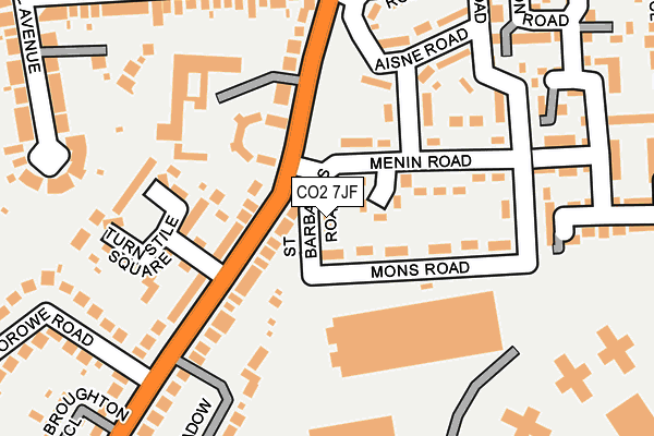 CO2 7JF map - OS OpenMap – Local (Ordnance Survey)